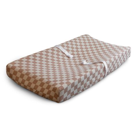 Natural Checkered Muslin Changing Pad Cover – Joss + J Graphic Onesies, Gas Relief, Changing Tables, Stay Soft, Quilts Decor, Booster Car Seat, Silicone Teether, Muslin Swaddling, Booster Seat