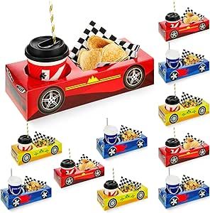 12 Pieces Race Car Party Food Boxes Car Birthday Party Supplies Food Trays with Snack and Drinks Boxes and 1 Pack Checkered Napkin for Birthday Race Car Themed Party Supplies (Red, Blue, Yellow) 1st Birthday Boy Themes Cars Amazon.com, 123 Go Birthday Party, Disney Cars Party Target, Race Car Themed Birthday Party Target, Party Games For Kids Car Theme, Blaze And The Monster Machines Dessert Table, Hot Wheels Themed Birthday Party Walmart, Cars And Trucks Birthday Party Games, Car Theme Desert Table