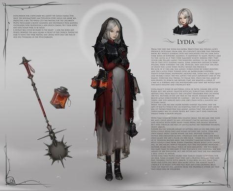 ArtStation - Lydia, Daria Leonova - https://www.artstation.com/artwork/z1J36 Female Character Concept, Bloodborne, Fantasy Aesthetic, Fantasy Inspiration, A Character, Medieval Fantasy, Dnd Characters, Character Portraits, The Last Time