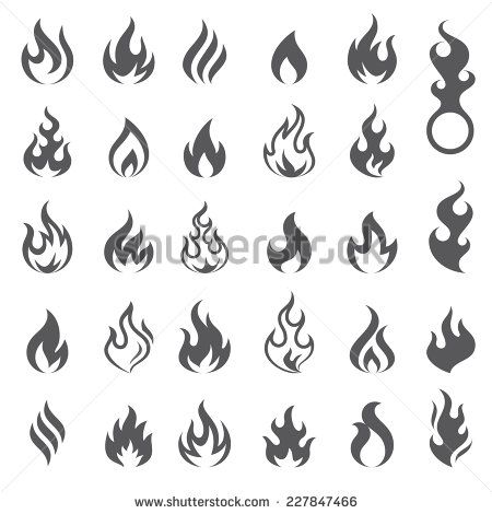 Big set of 29 flame and fire vector icons. Vector file is fully layered - stock vector Bracelet Tatoo, Brand Tattoo, Tato 3d, Fire Vector, Fire Icons, Tato Henna, Petit Tattoo, Flame Tattoos, Fire Flames