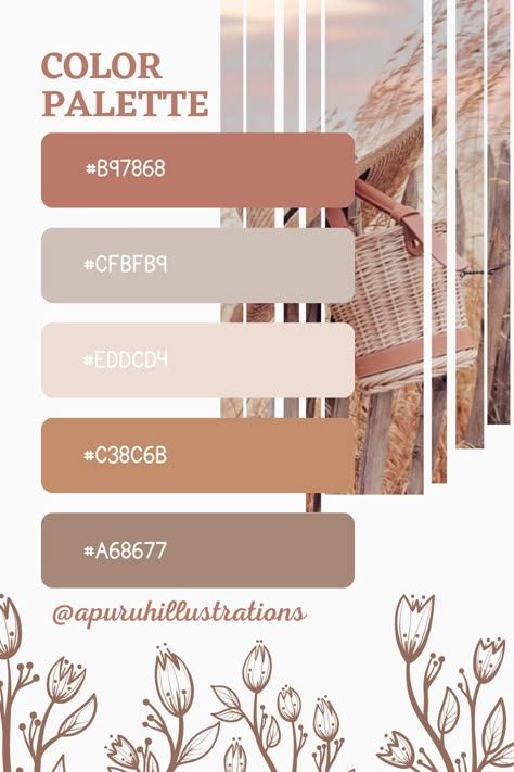 Boho Canva Color Palette, Natural Color Palette Hex Code, Aesthetic Color Palettes Canva, Rustic Pastel Color Palette, Cozy Aesthetic Color Palette, Aesthetically Pleasing Color Palettes, Esthetic Color Palette, Canva Color Palette Codes Aesthetic, Baking Color Palette