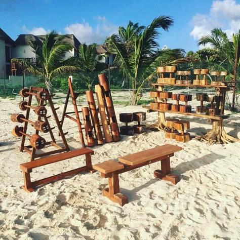 Mexico Jungle, Tulum Jungle, Backyard Gym, Tulum Ruins, Gold's Gym, Diy Home Gym, Diy Gym, Mexico Resorts, Training Inspiration