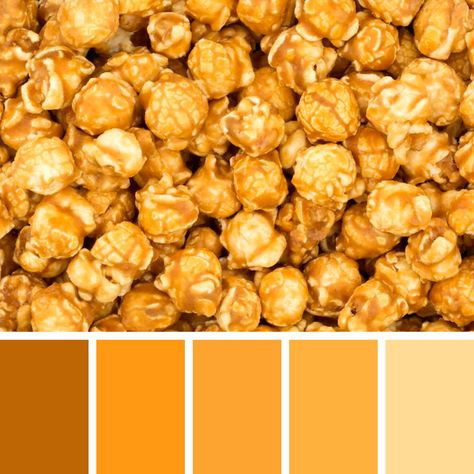 Caramel Color Palette, Caramel Palette, Color Palets, Colored Popcorn, Website Color Schemes, Colour Pallets, Paint Your House, Food Inspired, Honey Almonds