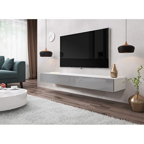 Mounted Tv Ideas Living Rooms, Tv Unit Cabinet, Tv Stand Decor Living Room, Flat Pack Homes, Floating Tv Unit, Tv Armoire, Tv Unit Furniture, Tv Unit Interior Design, Floating Tv