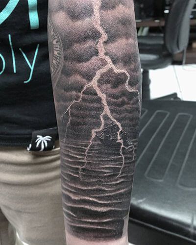 Cloud Tattoo Sleeve, Blitz Tattoo, Storm Tattoo, Lightning Bolt Tattoo, Tattoo Sleeve Filler, Lightning Tattoo, Bolt Tattoo, Tattoo Filler, Tattoo Background