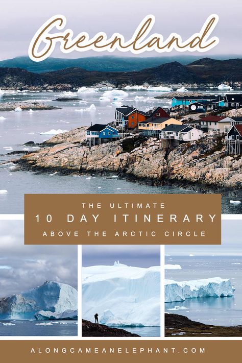 Experience the magic of the Arctic with this 10-day Greenland itinerary! Explore the wonders of Greenland on a journey that seamlessly blends adventure and culture. From colossal icebergs to charming villages, our travel blog unveils the perfect Greenland vacation. Dive into the details and uncover the gems that make this itinerary unforgettable! #GreenlandVacation #GreenlandItinerary #ArcticAdventure #VisitGreenland via @aca_elephant Nuuk Greenland, Greenland Travel, Europe Trips, Summer Cruise, Plan A Trip, Top Travel Destinations, Travel Bug, Iceland Travel, Road Trip Fun