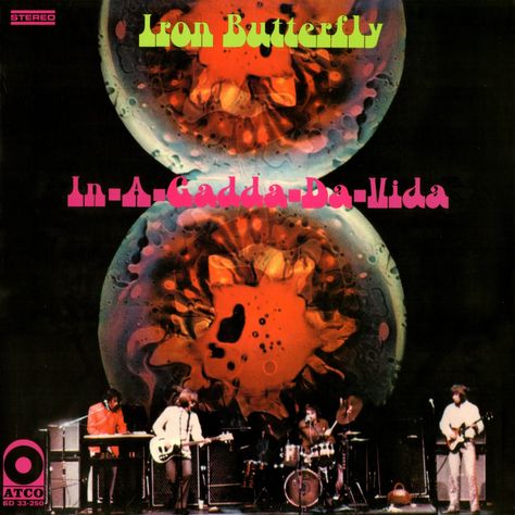 Iron Butterfly – In-A-Gadda-Da-Vida album art - Fonts In Use Iron Butterfly, H.r. Giger, Acid Rock, Lp Cover, Great Albums, Album Cover Art, Clear Vinyl, Artist Websites, Classic Rock