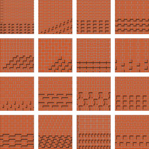 Facade Pattern, Brick Bonds, Brick Wall Texture, Brick Works, Master Thesis, Brick Cladding, Brick Detail, Brick Art, Brick Architecture