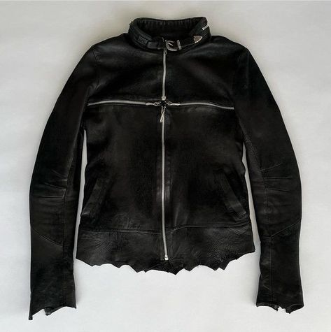 Cross Jacket, Sorting Clothes, Leather Jacket Zipper, Rider Jacket, Aleister Crowley, Sheep Skin, Straight Jacket, Riders Jacket, Zip Design