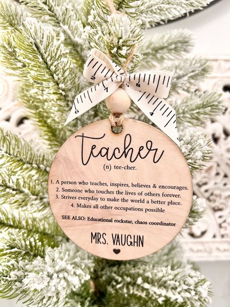 Teacher Ornament Teacher Definition Christmas Ornament for - Etsy Canada Cricket Teacher Gifts, Cnc Projects Ideas Christmas Gifts, Christmas Teacher Ornaments, Wooden Teacher Ornaments, Sublimation Christmas Gift Ideas, Cute Christmas Gifts For Teachers, Christmas Teachers Gifts, Cute Teacher Gifts For Christmas, Gift Ideas For Teachers For Christmas