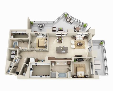 High Rise Apartments Denver | Acoma Apts Floor Plans Modern Apartment Floor Plans, High Rise Apartment Layout, Luxury Apartment Plan, Apartment Plans Architecture, Luxury High Rise Apartment, Apartment Blueprints, High Rise Apartment, Luxury Floor Plans, Luxury High Rise