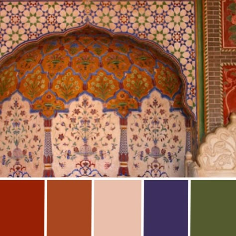 Moroccan Color Scheme, Tile Color Palette, Mediterranean Color Palette, Arabic Colors, Jewel Tone Color Palette, Moroccan Colors, Traditional Color Palette, Indian Colours, Turkish Tile