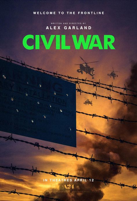 CIVIL WAR (2024) poster design by Nuno Sarnadas Letterboxd Posters, A24 Films, 2024 Movies, Alternative Posters, Series Posters, 2024 Poster, Video Game Posters, Dystopian Future, Movie Theatre