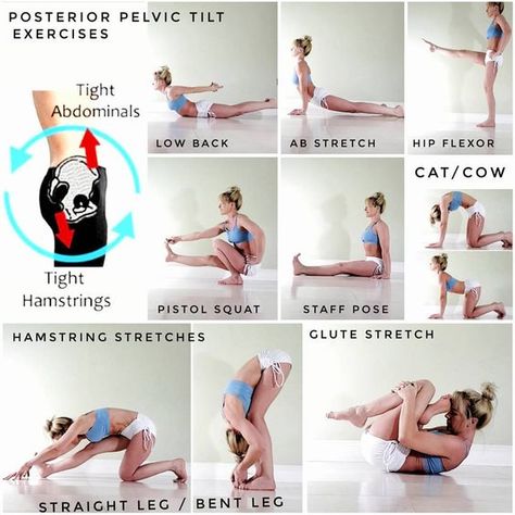 #fitness #exercise #yoga Posterior Pelvic Tilt, The Splits, Pilates Moves, Tight Hamstrings, Yoga Breathing, Pelvic Tilt, Foam Rollers, Posture Exercises, Yoga Tutorial