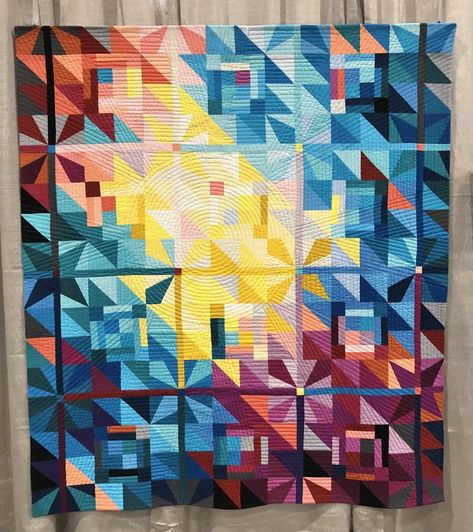 52 Modern Quilts from QuiltCon 2024 Quiltcon 2024, Maria Shell, Happy Quilts, Walking Foot Quilting, Abstract Quilt, The Quilt Show, Rainbow Quilt, Modern Quilting, Pdf Quilt Pattern