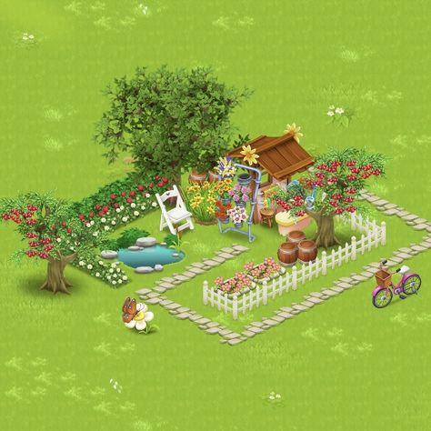 Hay Day Farm Design Layout, Hay Day Farm Design Ideas Easy, Hey Day Farm Design, Hay Day App, Hayday Layout, Hayday Farm Design, Flower Shop Design, Farm Day, Farm Layout