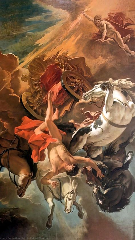 Fall Of Phaeton, Mythology Paintings, Greek Paintings, Rennaissance Art, Greek Mythology Art, Baroque Art, Roman Art, Mythology Art, Classic Paintings