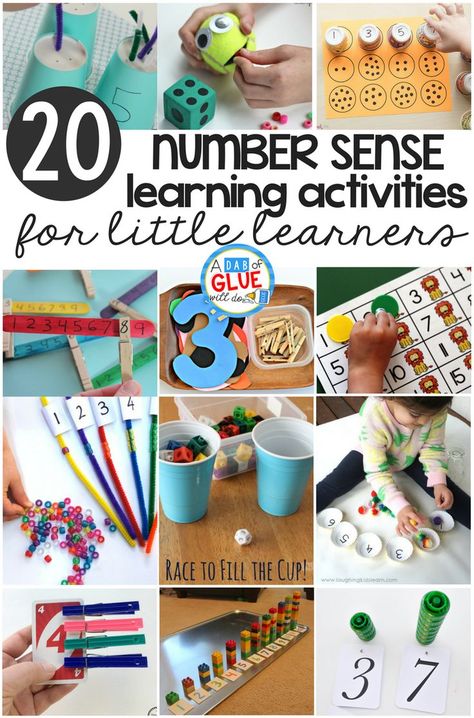 Numbers and counting is such a fun topic to teach! There are tons of great manipulatives to use and it's a great way to give good base knowledge to kids that will use it all their lives. Here are some of the best number sense activities for little learner Number Learning Activities, Kids Learning Numbers, Number Learning, Number Sense Activities, Learn Numbers, Numbers For Kids, Skip Counting, Numbers Preschool, Kindergarten Resources