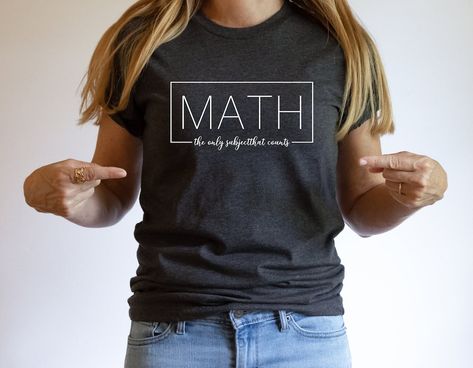 This Gender-Neutral Adult Graphic Tees item by EOEDesignGifts has 144 favorites from Etsy shoppers. Ships from Irvine, CA. Listed on Jun 23, 2024 Math Club Shirts Design, Math Department Shirts, Math Tshirts Funny, Math Team Shirts, Math T-shirts, Math Tshirt Design, Math Teacher Shirt, Gifts For Math Teachers, Math Shirts Teacher