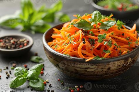 Fresh Carrot Salad with Herbs and Peppercorns Perfect for Healthy Diets and Summer Meals Salad With Herbs, Healthy Diets, Carrot Salad, Summer Meals, Summer Recipes, Healthy Diet, Aesthetic Art, Carrots, Herbs