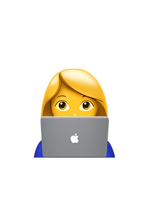 The emoji 👩‍💻 Woman Technologist depicts a female figure with short hair and a headband, wearing a white lab coat or shirt. She is sitting in front of a computer screen, with a keyboard and mouse in front of her. The skin tone of the emoji may vary depending on the platform used. Computer Emoji, Apple Emojis, Ios Emoji, White Lab Coat, Iphone Emoji, Emoji Iphone, Girl Emoji, The Emoji, Emoji Photo