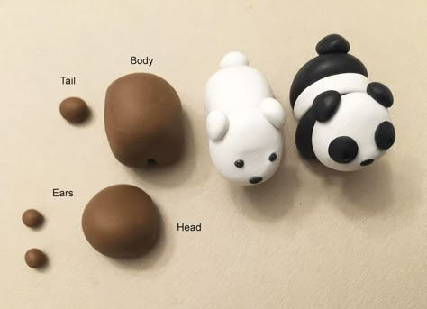 Bear Clay, Polymer Clay Kunst, Clay Bear, Polymer Clay Kawaii, Ice Bear, Clay Diy Projects, Tanah Liat, Polymer Clay Diy, Cute Polymer Clay