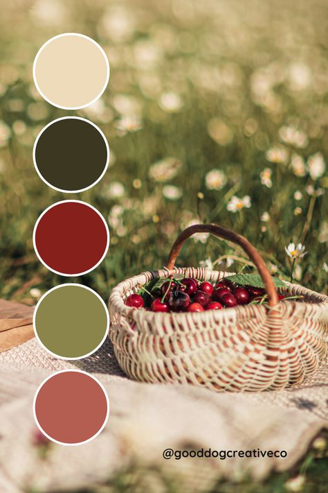 Feeling fresh with this picnic inspired color palette. Bold reds balance perfectly with touches of soft dandelion and grass green. Call attention to your catering, party planning, coaching or tax preparation business with this must have color palette. Picnic Color Palette, Color Palette Bold, Color Branding, Summer Color Palettes, Summer Color Palette, Tax Preparation, Picnic In The Park, Summer Color, Grass Green