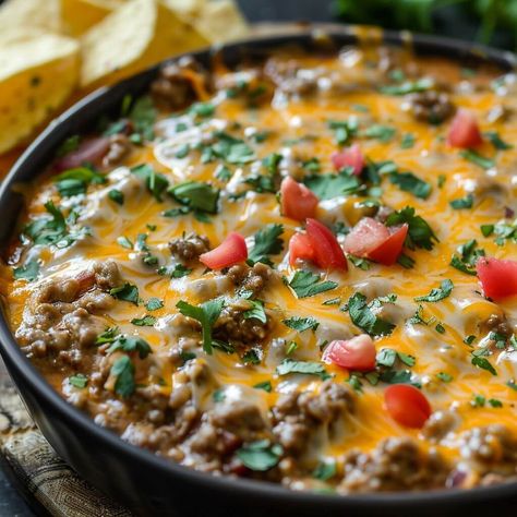 Slow Cooker Hamburger Dip Slow Cooker Hamburger Dip, Hot Hamburger Dip, Dips With Hamburger Meat, Hamburger Dip Crockpot, Hamburger Chip Dip, Hamburger Dip Recipes, Hamburger Cheese Dips, Slow Cooker Hamburger, Hamburger Dip