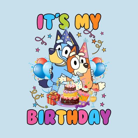 Bluey Tshirt Ideas, Bingo From Bluey Birthday Party Theme, Diy Bluey Party, Diy Bluey, Cricut T Shirt Ideas, Bluey Party Ideas, 35th Birthday Party, Bluey Birthday Party, Bluey Party