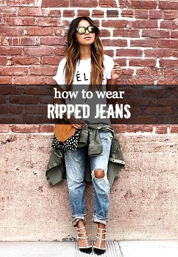 Ripped Jean Outfits, Ripped Jeans Outfit Fall, Ripped Jeans Outfit Ideas, Edgy Capsule Wardrobe, Ripped Jeans Ideas, Denim Dress Winter, How To Make Ripped Jeans, How To Style Ripped Jeans, Distressed Jeans Outfit