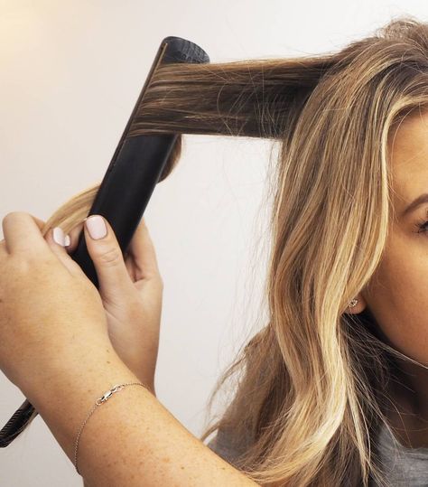 How to Curl Hair With a Straightener: a Step-By-Step Guide | Byrdie Curl Using Straightener, Hair With A Straightener, Curls With Straightener, Curl Hair With Straightener, Hair Curl, Curl Your Hair, Flat Iron Curls, Curls For Long Hair, Hair Curls