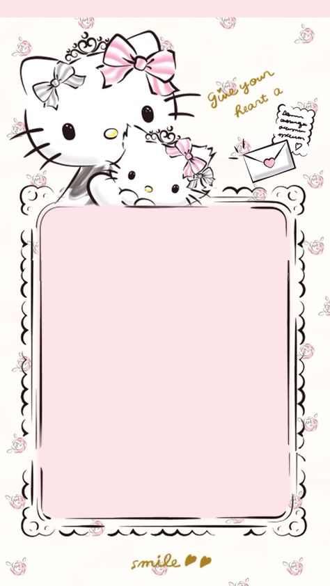 Hello Kitty Invitation Card, Hello Kitty Wallpapers, Hello Kitty Invitations, Hello Kitty Theme Party, Pink Wallpaper Hello Kitty, Hello Kitty Printables, Writing Paper Printable Stationery, Charmmy Kitty, Hello Kitty Themes