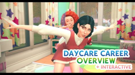 🍼 Daycare Teacher Career 🍼 Sims 4 Cc Preschool Mod, Sims Daycare, Sims 4 Babysitter Mod, Daycare Mod Sims 4, Sims 4 Daycare Mod, Sims 4 Playable Careers, Kindergarten Jobs, Sims 4 Jobs, Teacher Career