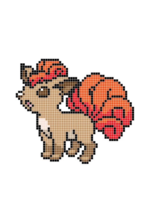 Vulpix Perler Beads, Pokemon Cross Stitch Patterns Free, Pixel Art Hard, Pokemon Perler Bead Patterns, Pokemon Cross Stitch Patterns, Pokemon Cross Stitch, Pokemon Bead, Pixel Art Pokemon, Crochet Pokemon