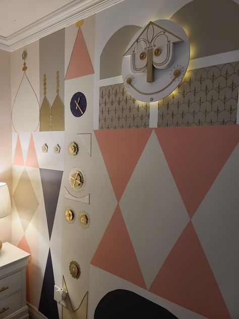 Indy Room, Pink Gold Bedroom, Vintage Disney Nursery, House Themes, Castle Nursery, Disney Bedroom, Disney House, Disney Inspiration, Girls Bedroom Makeover