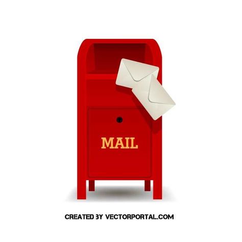 Red postbox vector image. Laundry Shoot, Red Street, Post Box, Box Logo, Mailbox, Step Stool, Vector Graphics, Vector Free, Vector Images