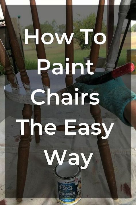 Old Chairs Repurposed Diy Projects, Painting Old Chairs, Painted Chairs Diy, Paint Chairs, Wood Chair Makeover, Diy Chairs, Painted Wooden Chairs, Painted Wood Chairs, Chalk Paint Chairs