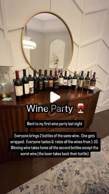 Michelle Baxter - North Indy Guide on Instagram: "✨ Fun party idea ✨ 

We had 15 wines to taste (tiny cups). All the wine is of the same variety - the host chose Cabernet Sauvignon.  It was a great time!

Mine was second to last place - 19 Crimes. 8.99 at Target if you’re interested. 😁

Hearing the comment section for each wine is probably the best part.

Note: everyone turns their wine in to the host the day before the party so everything can be wrapped and prepped.  We also had 4 rotations - you taste 4 wines at each spot and then rotate to the next.  You didn’t necessarily sit with the same people each round so it is a fun way to get to know different people! 

Double tap ❤️ if you want to go to a wine party 🍷

👉🏻 Follow @wanderingwestfield for local content around Indy!" Wine Tasting Party Ideas Decorations, Wine Tasting Birthday Party Ideas Decor, Blind Wine Tasting Party, Blind Wine Tasting, Wine And Cheese Party, Wine Party, Wine Tasting Party, Cheese Party, Tasting Party