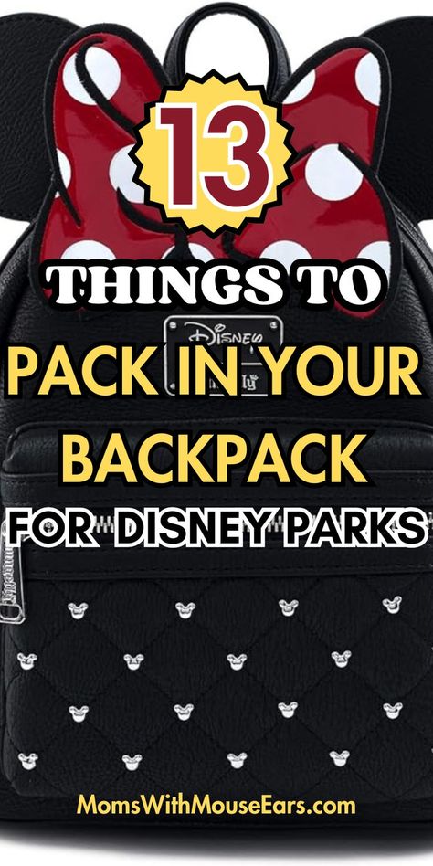 Enjoy your most magical day ever with this complete list of essential items to pack in your Disney day bag. Make sure you have everything you need with this packing list! Disney Park Bag Essentials Park Bag Essentials Disney Park Bag Disney Bucket List Packing List For Disney Disney World Packing What To Pack In Your Disney Park Bag Disney Park Bag Packing Lists Disney Day Bag Packing Lists Disney Park Packing List Disneyland Day Bag Disney Park Must Haves What To Take To Disney World Magic Kingdom Packing List, What You Need For Disney World, Disney Trip Must Haves Packing Lists, Disney Day Bag Packing Lists, Essentials For Disney World, Disney World Park Bag Packing Lists, Disney Backpacks For Women, Theme Park Must Haves, Disney Packing Tips