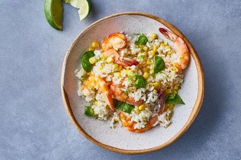 Coconut Rice with Shrimp and Corn - Terry Ambrose Coconut Rice With Shrimp, Shrimp Corn Recipes, Coconut Rice And Shrimp, Shrimp And Corn Recipes, Rice And Shrimp, Shrimp Coconut, Rice With Shrimp, Shrimp And Corn, Shrimp Corn