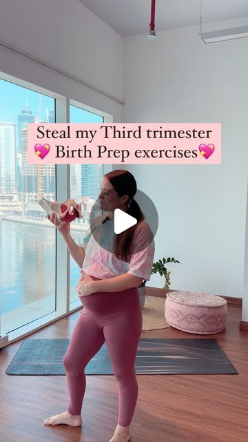 Third Trimester Arm Workout, Exercises For Third Trimester, Third Trimester Stretches, Pelvic Floor Stretches, Floor Stretches, Third Trimester Workout, Labor Prep, Gym Things, Prenatal Pilates