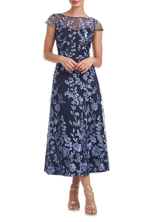 Wedding Guest Dresses Cocktail Formal Wedding Attire, Grandmother Of The Groom Dresses, Wedding Mother Of The Groom, Mother Of Groom Outfits, Grandmother Of The Bride, Blue Mother Of The Bride, Cocktail Dress Style, Embroidered Cocktail Dress, Mog Dresses