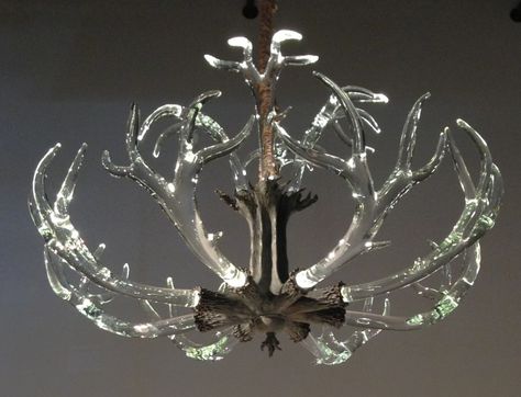 Crystal Antler Chandelier Antler Light Fixtures, Eclectic Chandeliers, Deer Antler Chandelier, Deer Head Wall Decor, Antler Lights, Fine Art Lighting, Huge Crystal, Glass Wall Decor, Acrylic Chandelier