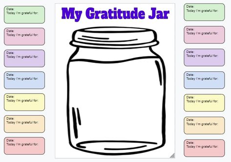 Gratitude Activities for Your Classroom • TechNotes Blog Jar Worksheet, Teaching Gratitude, Abc Chart, Gratitude Board, Gratitude Jar, Thankful Tree, Gratitude Activities, Classroom Routines, 1st Grade Math Worksheets