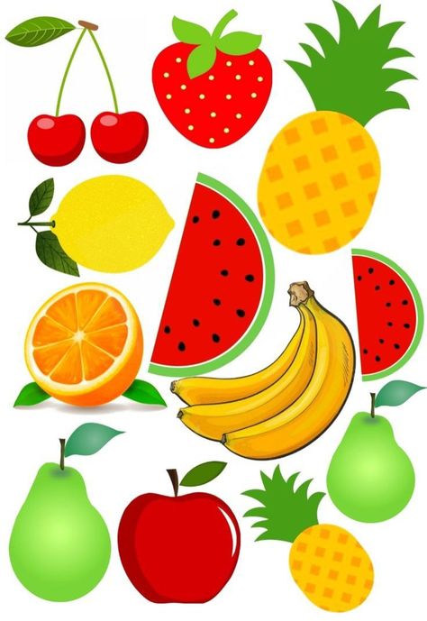 Healthy Food Pictures, Anime Mouth Drawing, Fruit Birthday Party, Craft Work For Kids, Fruit Birthday, Free Preschool Printables, Kindergarden Activities, Montessori Toddler Activities, Fun Classroom Activities