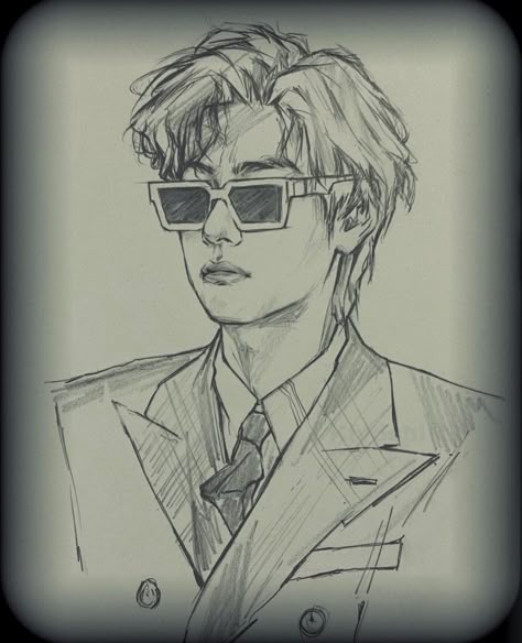 Aesthetic Art Wallpaper, V From Bts, Art Prints Aesthetic, Taehyung's Art, Wallpaper Art Deco, Indie Drawings, Girl Drawing Sketches, Taehyung Fanart, Cool Pencil Drawings