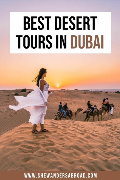 Looking for the best desert safaris in Dubai? No need to look further! Here's the ultimate list of the best desert safari tours in Dubai for every budget. | Dubai travel tips | United Arab Emirates travel tips | Dubai desert safari | Dubai desert tour | Best things to do in Dubai | Dubai desert sunset | Dubai desert quad biking | Dubai desert dune bashing | Adventurous things to do in Dubai | Dubai bucket list | Dubai desert camping | Dubai desert experience | What to do in Dubai | Dubai trip Dubai Desert Photography, Best Places In Dubai, Desert Camping, Qatar Travel, Best Desert, Abu Dhabi Travel, Dubai Trip, Things To Do In Dubai, Quad Biking