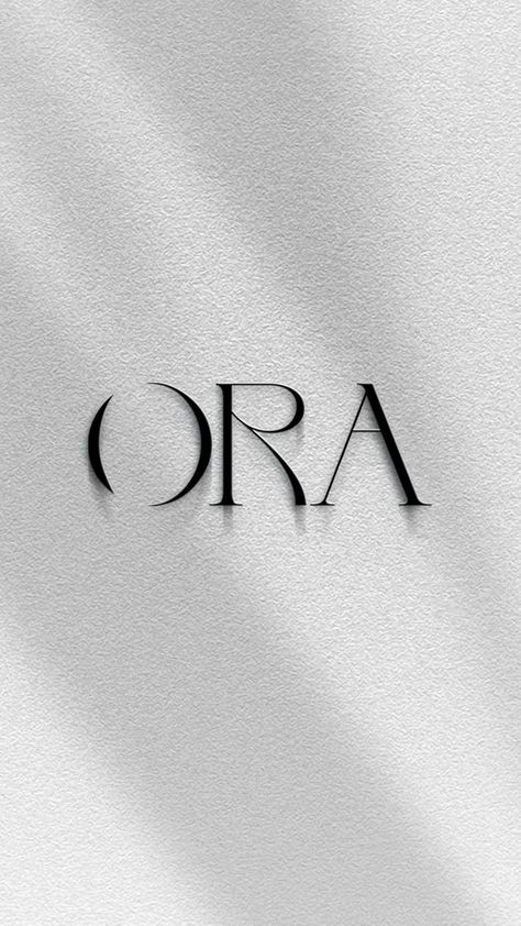 Wall with 'ORA' logo Spa Logo Design, Makeup Logo Design, Luxury Brand Logo, Instagram Branding Design, Skincare Logo, Business Fonts, Salon Logo Design, Luxury Font, Cosmetic Logo