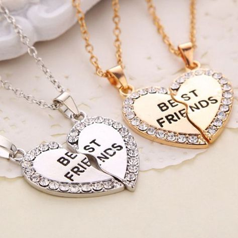 Best Friend Presents, Friend Presents, Best Friend Letters, Unique Lingerie, Best Friends Necklace, Friends Necklace, Bff Jewelry, Wallpapers Ideas, We Are Best Friends