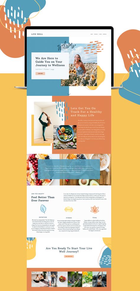 5 Tips For Creating A Standout Squarespace Website — Be Creative Colorful Website Design, Website Design Inspiration Layout, Colorful Website, Modern Website Design, Creative Website Design, Squarespace Design, Webdesign Inspiration, Portfolio Website Design, Homepage Design